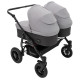 Універсальна коляска 2 в 1 для двійні Bair Sorento DUO BS-02 сірий / графіт