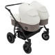 Універсальна коляска 2 в 1 для двійні Bair Sorento DUO BS-03 слонова кістка/капучино