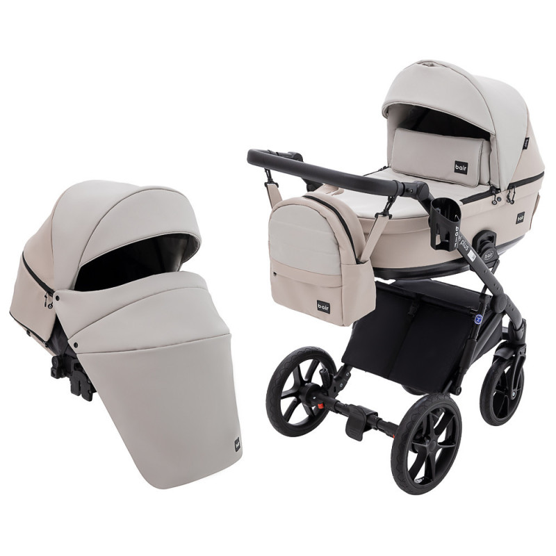 Універсальна коляска 2 в 1 Bair Kiwi Plus ECO bkp-32/33 бежевий/капучино