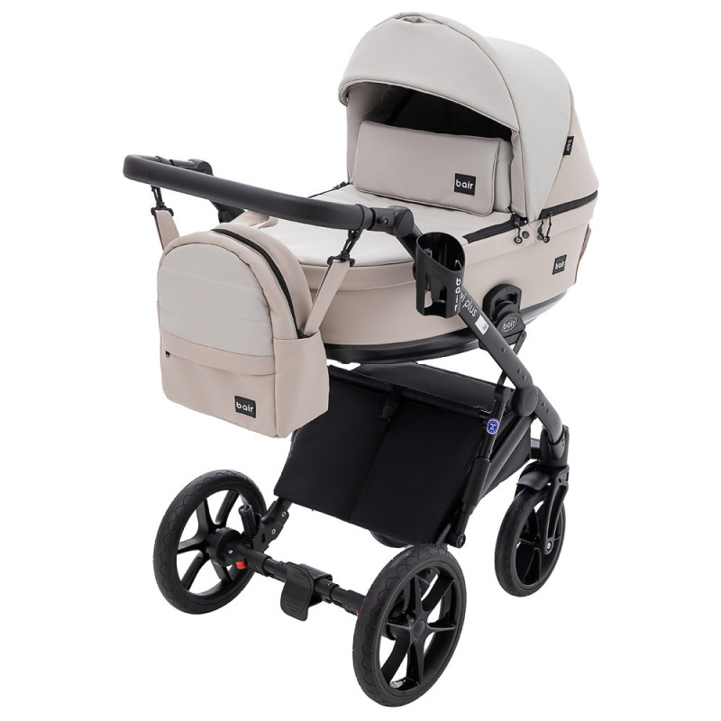 Універсальна коляска 2 в 1 Bair Kiwi Plus ECO bkp-32/33 бежевий/капучино
