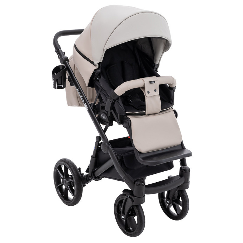Універсальна коляска 2 в 1 Bair Kiwi Plus ECO bkp-32/33 бежевий/капучино