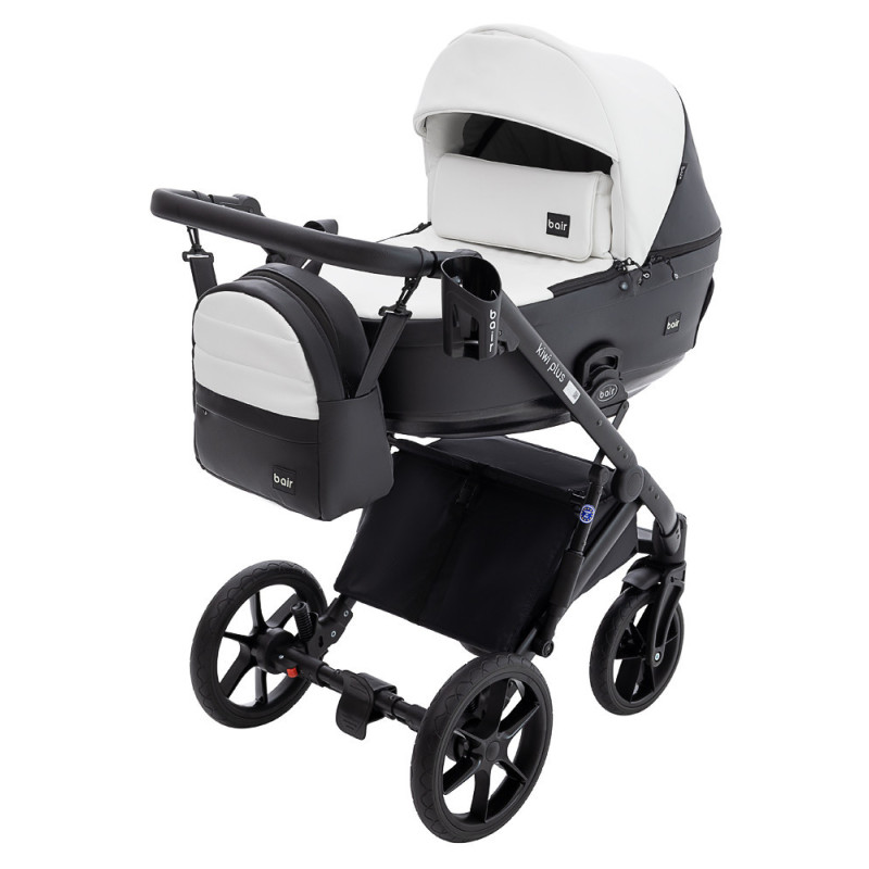 Універсальна коляска 2 в 1 Bair Kiwi Plus ECO bkp-51/15 білий/чорний