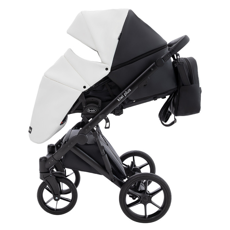 Універсальна коляска 2 в 1 Bair Kiwi Plus ECO bkp-51/15 білий/чорний