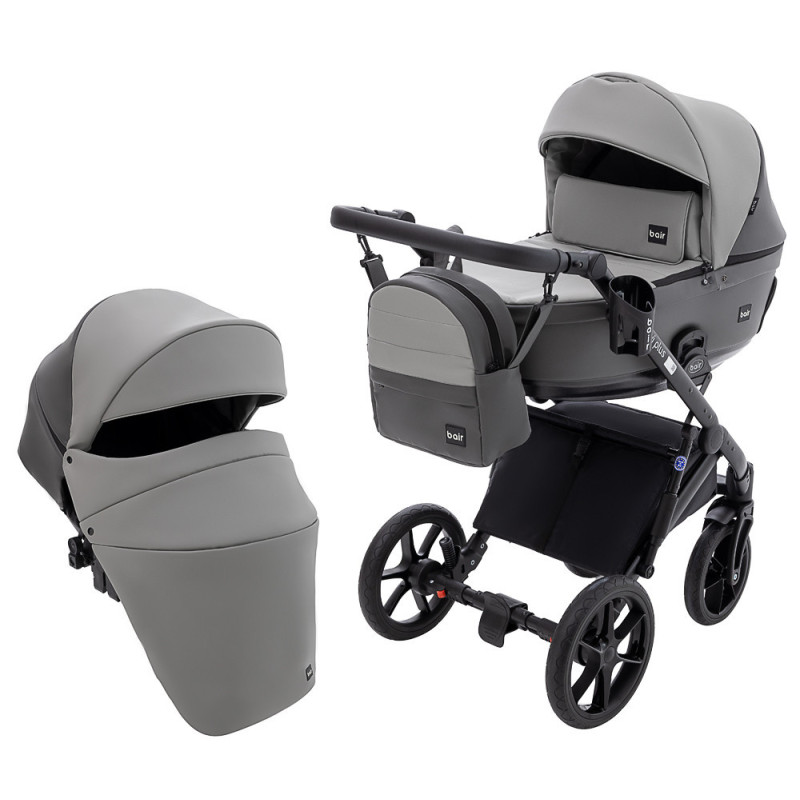 Універсальна коляска 2 в 1 Bair Kiwi Plus ECO сірий/графіт