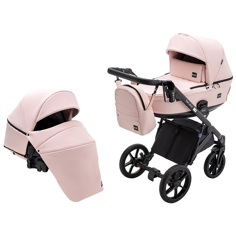 Універсальна коляска 2 в 1 Bair Kiwi Plus ECO bkp-28 рожевий пудра
