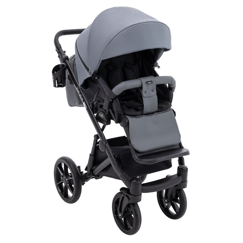 Універсальна коляска 2 в 1 Bair Kiwi Plus Soft сірий