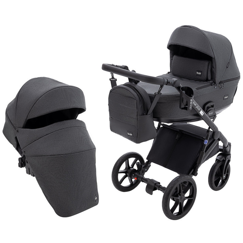 Універсальна коляска 2 в 1 Bair Kiwi Plus Soft графіт 680904