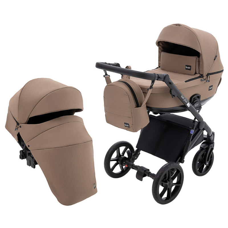 Універсальна коляска 2 в 1 Bair Kiwi Plus Soft bkp-857 темний капучино