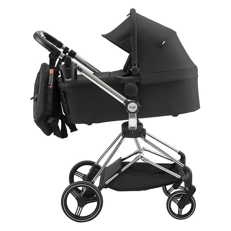 Універсальна коляска 2 в 1 Bair Moon Silver Edition MS-01 чорний