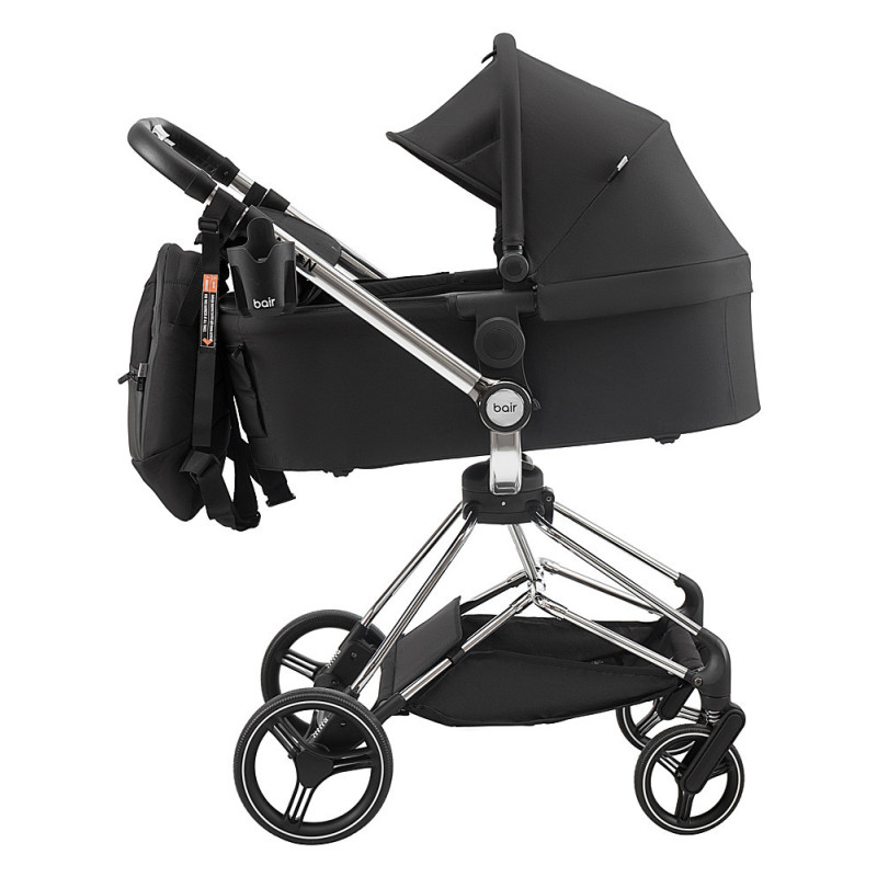 Універсальна коляска 2 в 1 Bair Moon Silver Edition MS-01 чорний