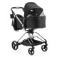 Універсальна коляска 2 в 1 Bair Moon Silver Edition MS-01 чорний