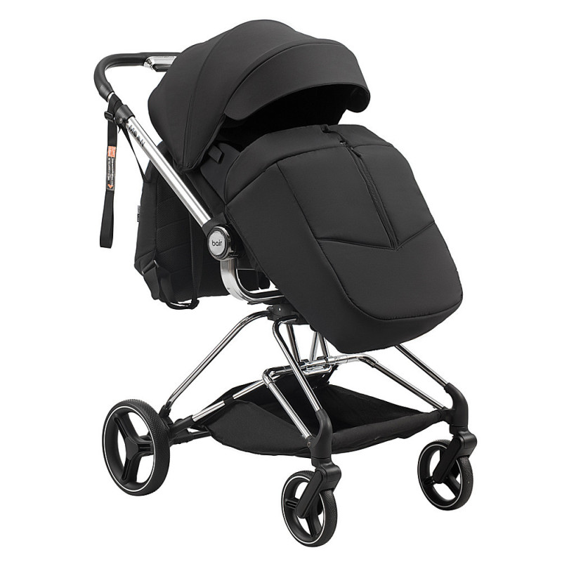 Універсальна коляска 2 в 1 Bair Moon Silver Edition MS-01 чорний