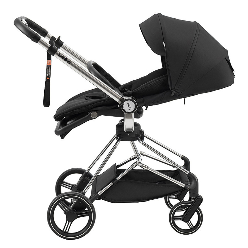 Універсальна коляска 2 в 1 Bair Moon Silver Edition MS-01 чорний
