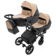 Універсальна коляска 2 в 1 для двійні Bair Kiwi DUO ECO BKD-18/15 капучино / чорний