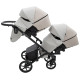 Універсальна коляска 2 в 1 для двійні Bair Kiwi DUO ECO BKD-32/33 бежевий / капучино