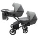 Універсальна коляска 2 в 1 для двійні Bair Kiwi DUO ECO BKD-21/15 сірий / графіт