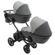 Універсальна коляска 2 в 1 для двійні Bair Kiwi DUO ECO BKD-21/15 сірий / графіт