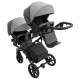 Універсальна коляска 2 в 1 для двійні Bair Kiwi DUO ECO BKD-21/15 сірий / графіт
