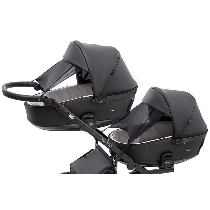 Універсальна коляска 2 в 1 для двійні Bair Kiwi DUO ECO BKD-15 чорний