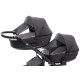 Універсальна коляска 2 в 1 для двійні Bair Kiwi DUO ECO BKD-15 чорний
