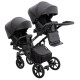 Універсальна коляска 2 в 1 для двійні Bair Kiwi DUO ECO BKD-15 чорний