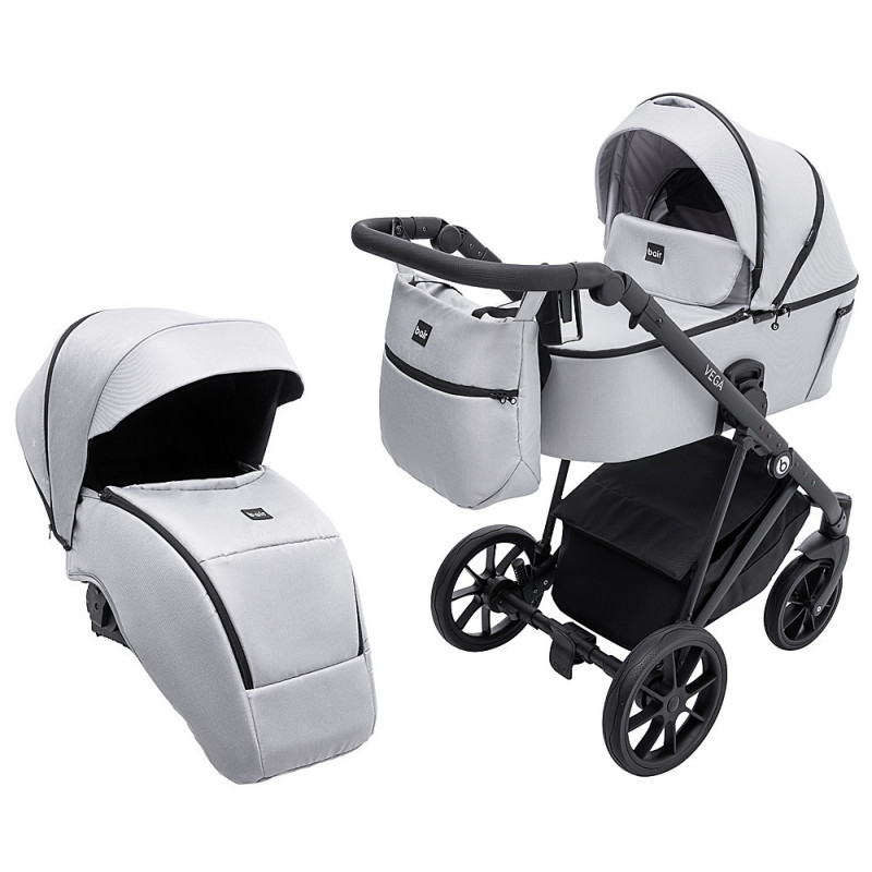 Універсальна коляска 2 в 1 Bair Vega Soft vs-01 stone сірий