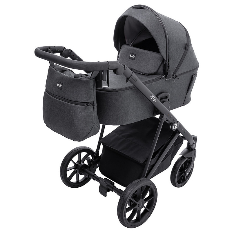 Універсальна коляска 2 в 1 Bair Vega Soft vs-04 coal графіт