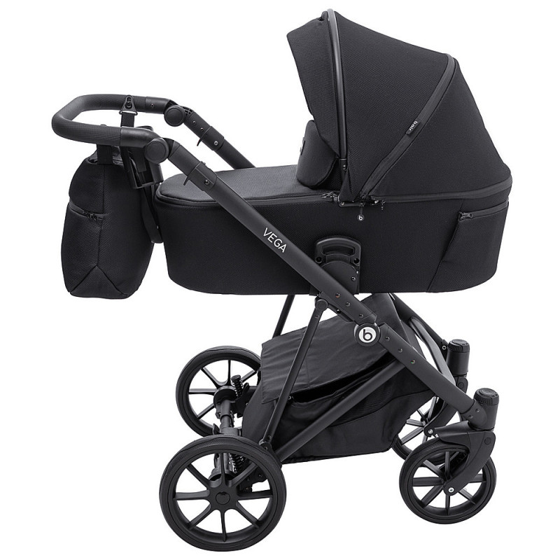 Універсальна коляска 2 в 1 Bair Vega Soft black чорний