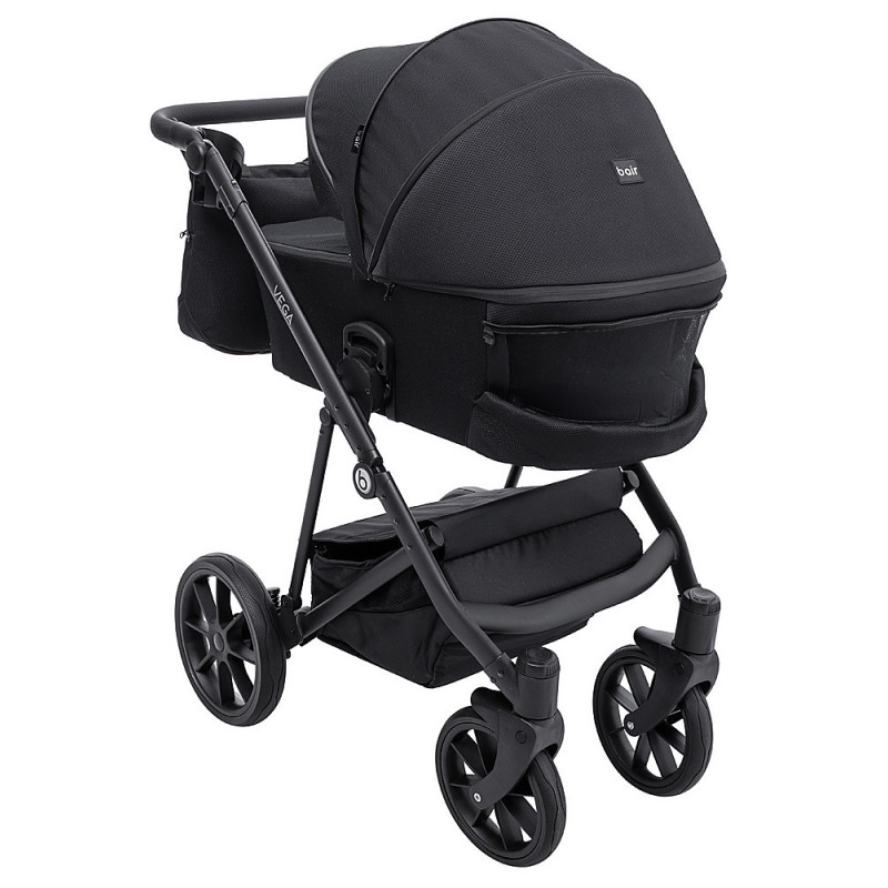 Універсальна коляска 2 в 1 Bair Vega Soft black чорний