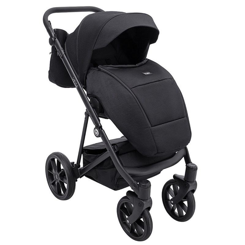 Універсальна коляска 2 в 1 Bair Vega Soft black чорний
