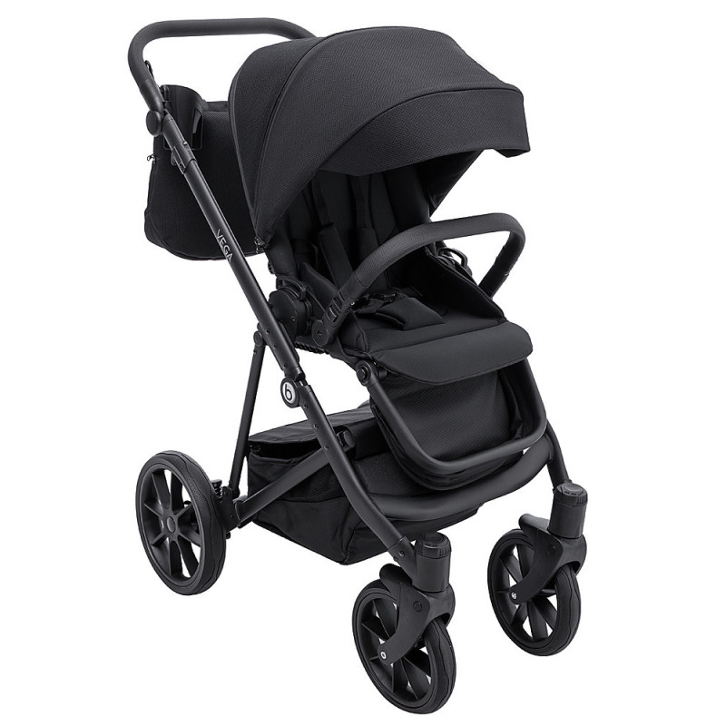 Універсальна коляска 2 в 1 Bair Vega Soft black чорний