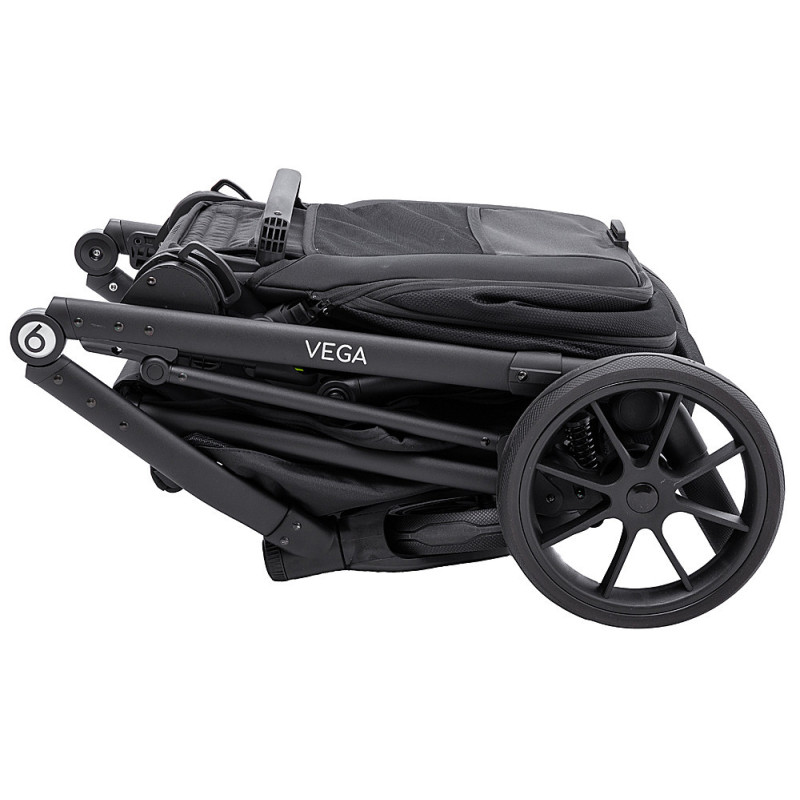 Універсальна коляска 2 в 1 Bair Vega Soft black чорний