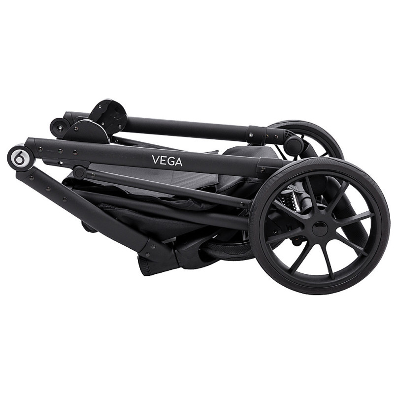 Універсальна коляска 2 в 1 Bair Vega Soft black чорний