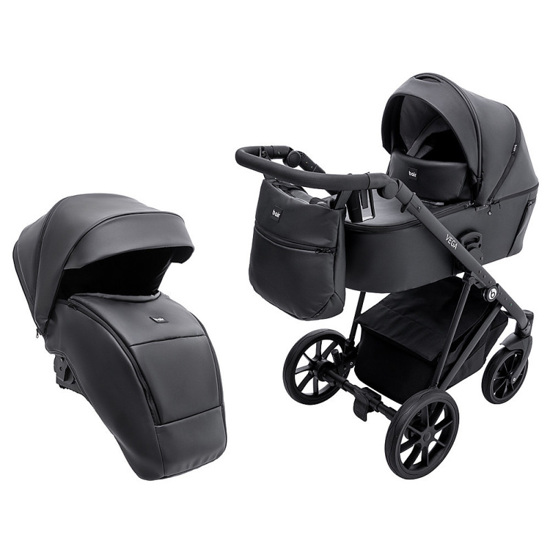 Універсальна коляска 2 в 1 Bair Vega ECO чорний