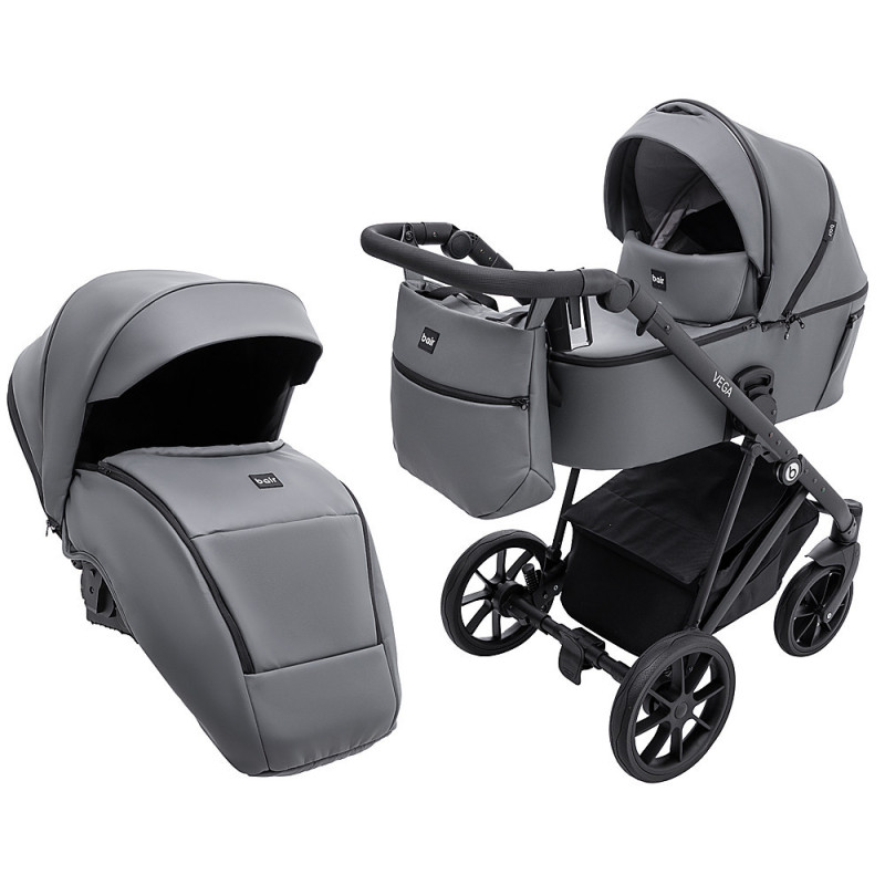 Універсальна коляска 2 в 1 Bair Vega ECO темно-сірий