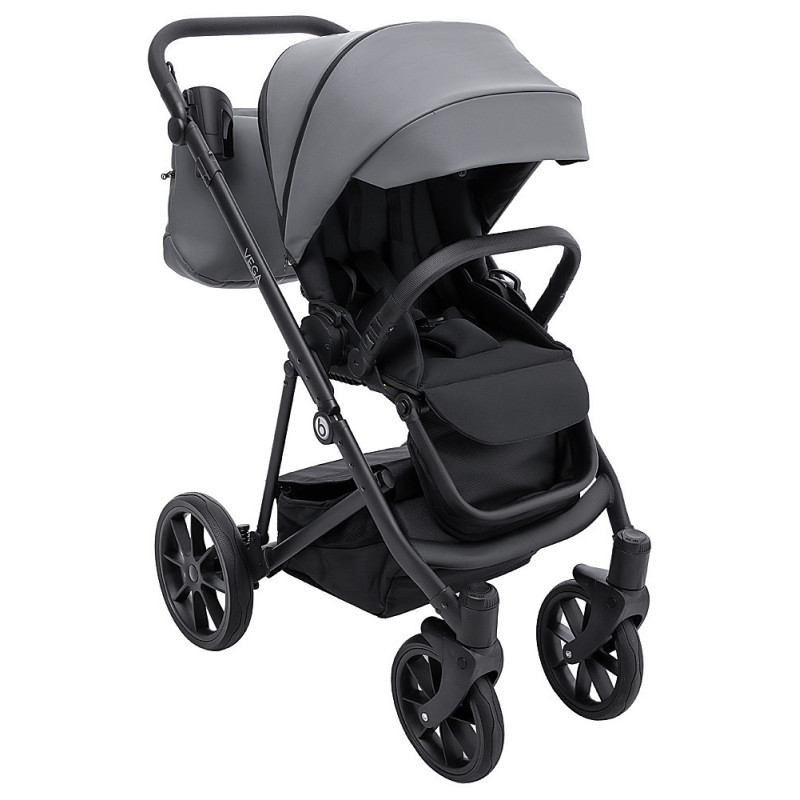 Універсальна коляска 2 в 1 Bair Vega ECO темно-сірий