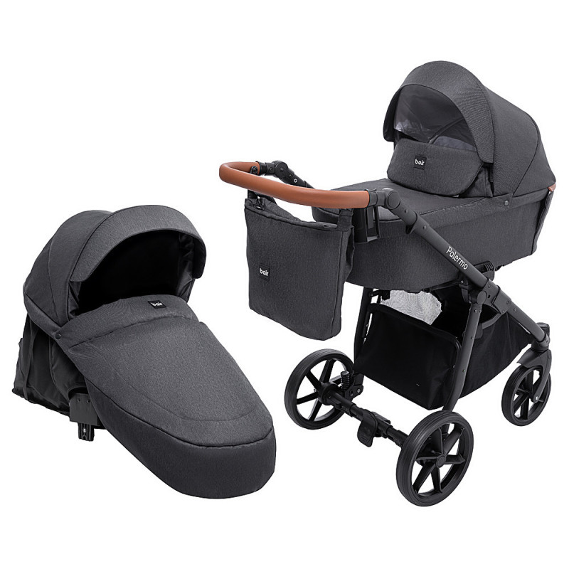 Універсальна коляска 2 в 1 Bair Palermo чорний
