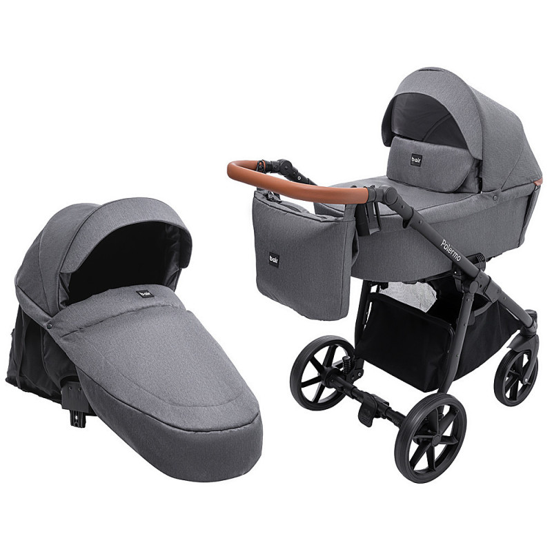 Універсальна коляска 2 в 1 Bair Palermo bp-02 графіт