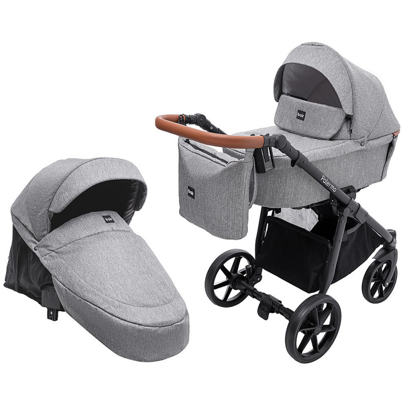 Універсальна коляска 2 в 1 Bair Palermo темно-сірий