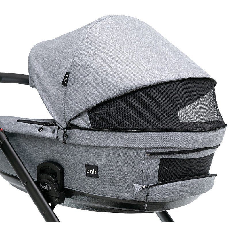 Універсальна коляска 2 в 1 для двійні Bair Kiwi DUO Soft BKP-218 сірий