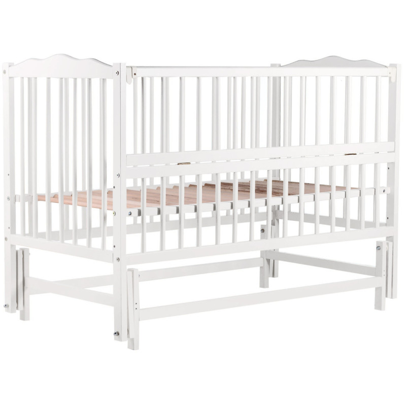 Ліжечко Bair Веселка VM-2 маятник, відкидний бік бук білий