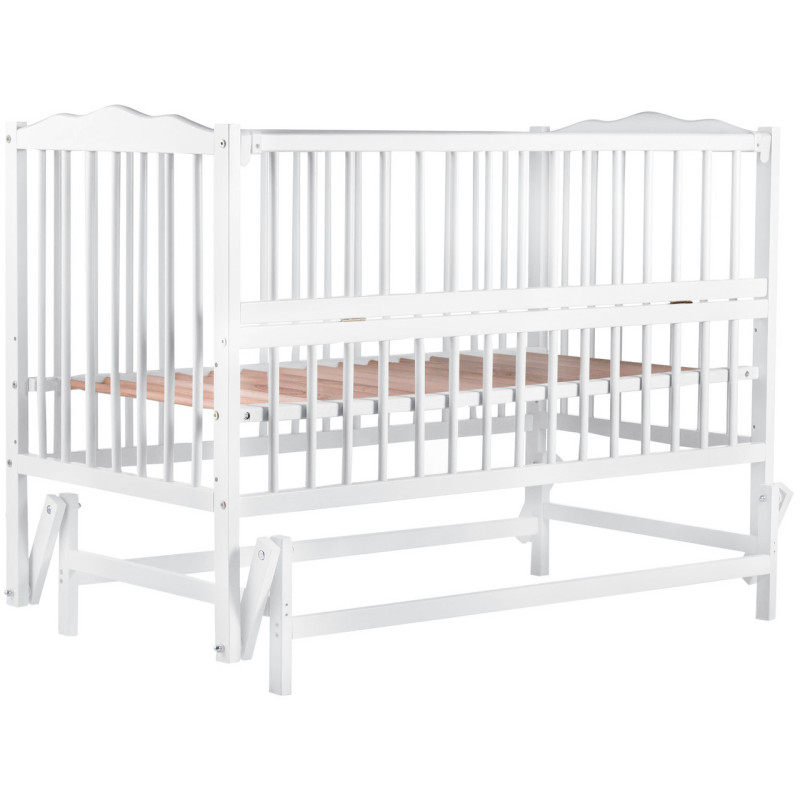 Ліжечко Bair Веселка VM-2 маятник, відкидний бік бук білий