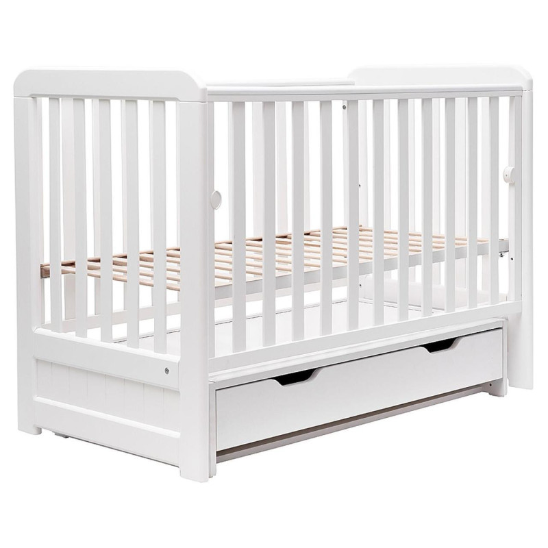 Ліжечко Bair Люкс LUX-3 маятник, шухляда, опускання бук капучино