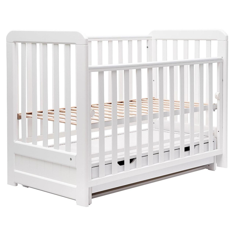 Ліжечко Bair Люкс LUX-3 маятник, шухляда, опускання бук капучино