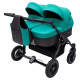 Універсальна коляска 2 в 1 для двійні Bair Sorento DUO BS-01 бірюзовий / графіт