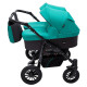 Універсальна коляска 2 в 1 для двійні Bair Sorento DUO BS-01 бірюзовий / графіт