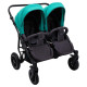 Універсальна коляска 2 в 1 для двійні Bair Sorento DUO BS-01 бірюзовий / графіт