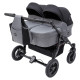 Універсальна коляска 2 в 1 для двійні Bair Sorento DUO BS-04 графіт/чорний