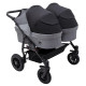 Універсальна коляска 2 в 1 для двійні Bair Sorento DUO BS-04 графіт/чорний