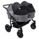 Універсальна коляска 2 в 1 для двійні Bair Sorento DUO BS-04 графіт/чорний